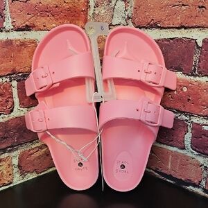 Pink Double Strap Sandals